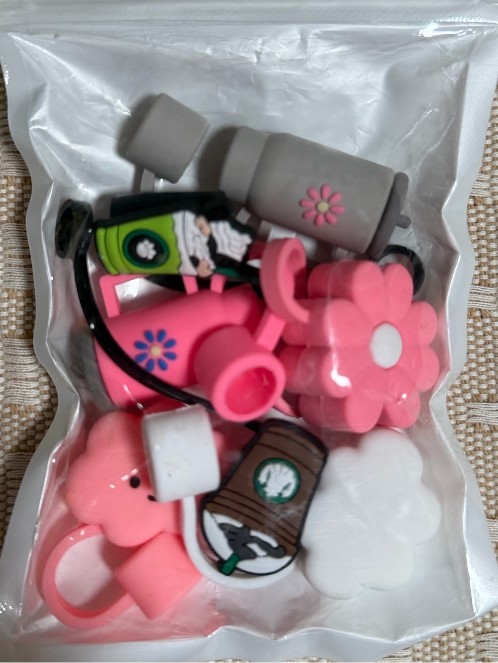 Silicone straw cover caps